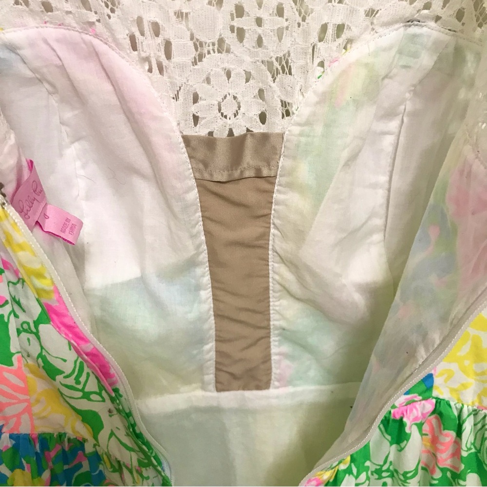 Lilly Pulitzer Reagan Dress Hibiscus Stroll - Picture 15 of 16